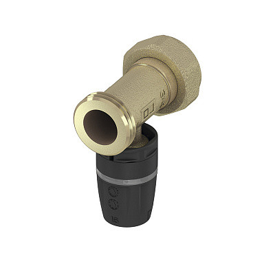 Коллектор TECElogo-Push, DR-латунь, плоское уплотнение, с накидной гайкой, фото 1