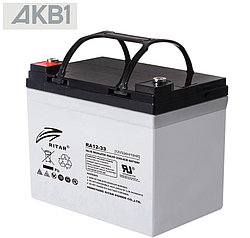 Аккумуляторная батарея Ritar RA12-33 ( 12В 33 Ач | AGM | ДхШхВ, мм, 195*130*167 | Масса (± 3%), 9,6 кг )
