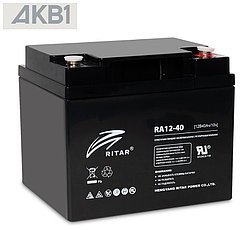 Аккумуляторная батарея Ritar RA12-40 ( 12В 40 Ач | AGM | ДхШхВ, мм, 198*166*169 | Масса (± 3%), 11,5 кг )