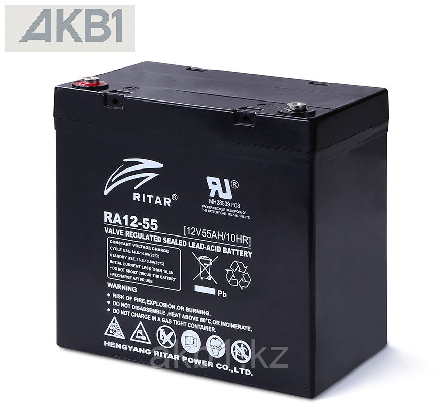 Аккумуляторная батарея Ritar RA12-55 ( 12В 55 Ач | AGM | ДхШхВ, мм, 229*138*216 | Масса (± 3%), 16.5 кг ), фото 1
