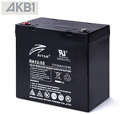 Аккумуляторная батарея Ritar RA12-55 ( 12В 55 Ач | AGM | ДхШхВ, мм, 229*138*216 | Масса (± 3%), 16.5 кг )