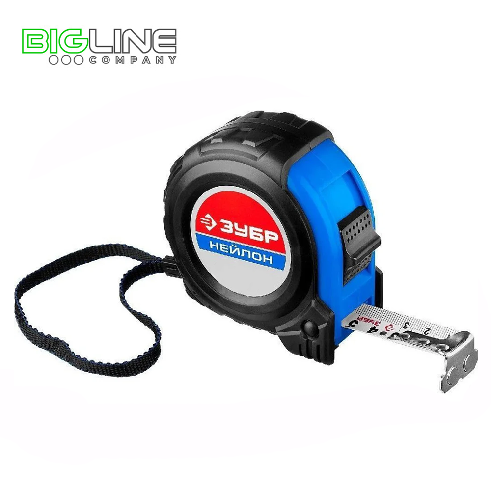 Рулетка ЗУБР "МАСТЕР" НЕЙЛОН, обрезиненный корпус, 8м*25мм - фото 1 - id-p71500246