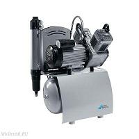 Duo Двухцилиндровый безмасляный компрессор с мембранным осушителем, с ресивером 20 л , 105 л/мин