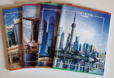 Тетрадь А5, 96л, клетка, скрепка.