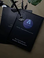 Подарочный набор «Antikor» именной блокнот + настольная ручка + пакет