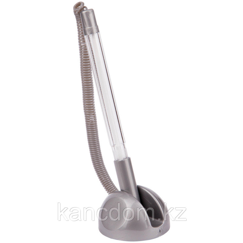 Ручка шариковая OfficeSpace "Reseption", на подставке, серый корпус, синие чернила 16084