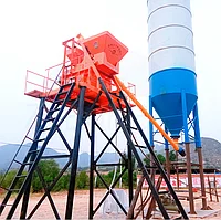 Бетонный смесительные завод короткие или БСУ HZS25 JS500