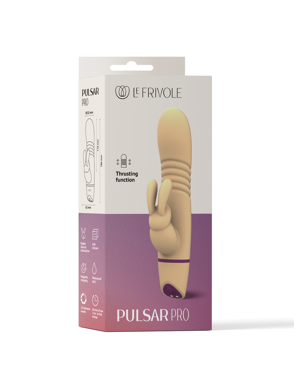 Вибратор кролик с функцией поступательных движений Pulsar Pro  06861