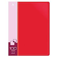 Папка с файлами Бюрократ на 100 вкладышей, 800 мкм, красная