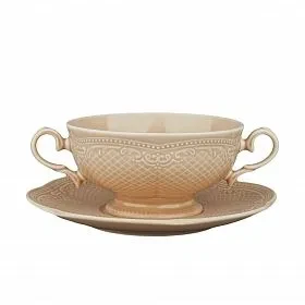 Бульонная пара 280 мл, фарфор,серия Aristocrat-Peach Tea, Noble, фото 1