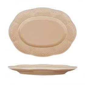 Блюдо овальное 24 см, фарфор,серия Aristocrat-Peach Tea, Noble, фото 1