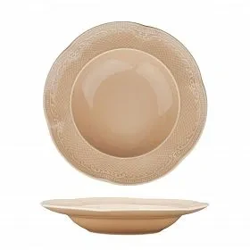 Тарелка глубокая 23 см, фарфор,серия Aristocrat-Peach Tea, Noble, фото 1