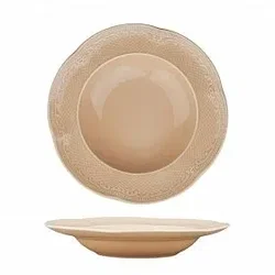 Тарелка глубокая 23 см, фарфор,серия Aristocrat-Peach Tea, Noble