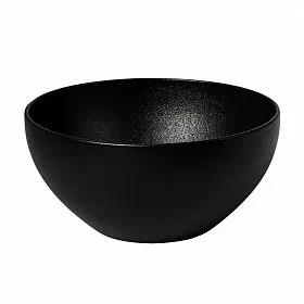 Салатник 700 мл, d=15 cм,фарфор NOBLE серия Fine Plus-Black Sand, фото 1