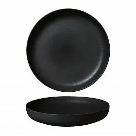 Тарелка с бортом d=21.5 cм,фарфор NOBLE серия Fine Plus-Black Sand, фото 1