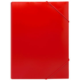 Папка на резинке Silwerhof, А4 пластиковая, 500 мкм, корешок 15 мм., красная