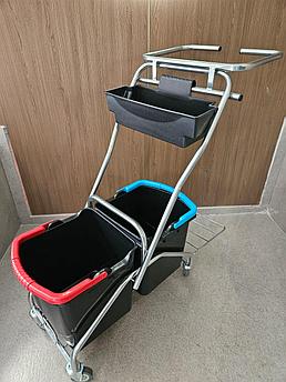 Двухведерная тележка 2х25 с мешком для мусора