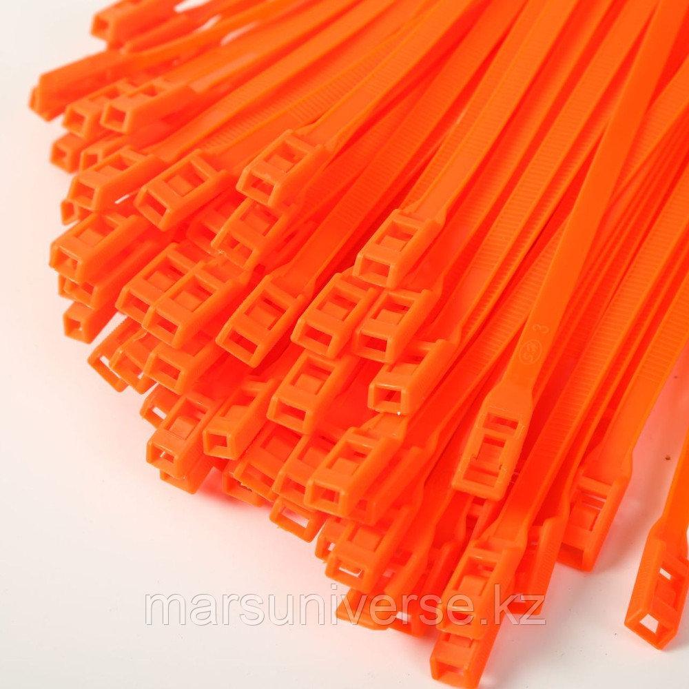 Хомут для виниловых рукавов, 8*400, оранжевый