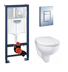 36500000 GROHE Rapid SL,5-1,Инсталляция с подвесным унитазом Bau Ceramic, панель Arena Cosmopolitan