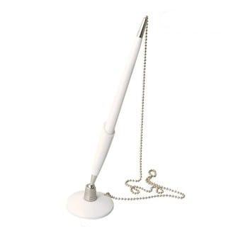 Ручка шариковая на подставке, корпус белый, Epene