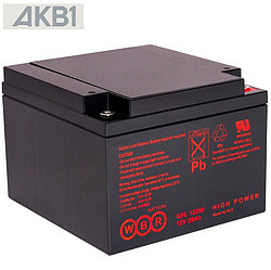 Аккумулятор WBR GPL12280 (12V /28Ah | AGM | ДхШхВ, мм, 166x175x125 мм | Масса (± 3%) 9.18 кг)