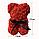 Цветочный мишка из роз (Красный 17см), фото 2
