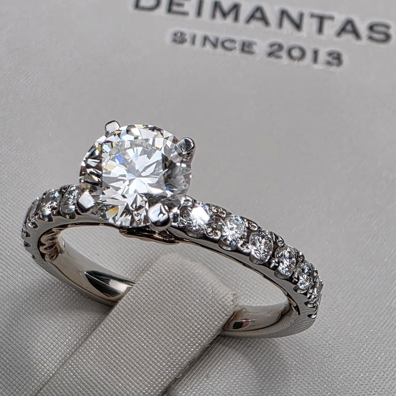 Сертификат GIA Золотое кольцо, 1,09Сt VVS2/L EX-Cut, 0,41Сt VS1/J EX, размер 16.8, 3.32г, фото 1