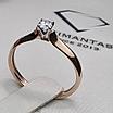 Золотое Кольцо к/з, размер 16, 0,10Ct I1/G VG, масса 1.46г, фото 3