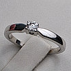Золотое Кольцо б/з, размер 15,3, 0,11Ct VS1/H VG, масса 2,05г, фото 2
