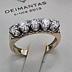 Золотое Кольцо ж/з, размер 18,5, 0,73Ct VS1/F (lab-grown), масса 3,92г, фото 5
