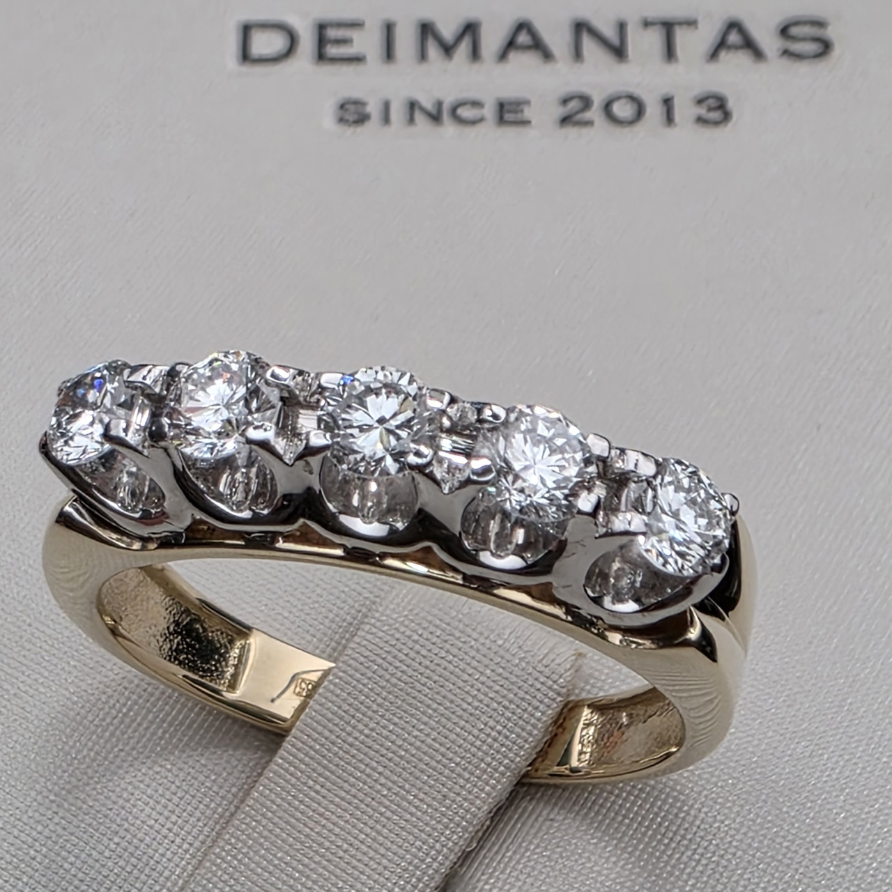 Золотое Кольцо ж/з, размер 18,5, 0,73Ct VS1/F (lab-grown), масса 3,92г, фото 1