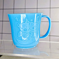 Кружка детская с медвежатами 275мл голубая