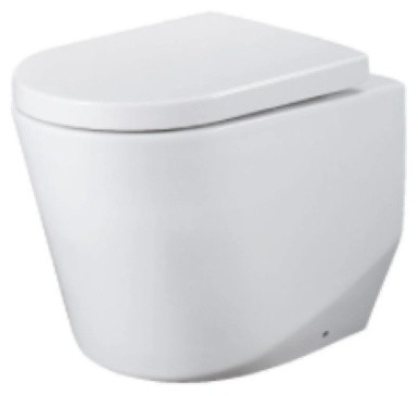 Унитаз Creo приставной безободковый, белый HDC427BTW (RE1200)