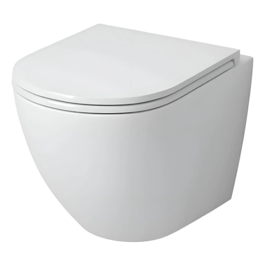 Унитаз подвесной Grossman GR-4455SQ Tornado безободковый с тонким сиденьем, фото 1