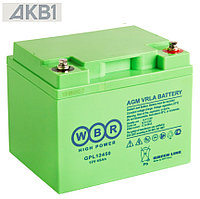 Аккумулятор WBR GPL12450 (12V /45Ah | AGM | ДхШхВ, мм, 198x166x171 мм | Масса (± 3%) 13.8 кг)