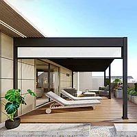 Пергола биоклиматическая Aquaviva Авангард отдельностоящая (ручное управление ламелями)
