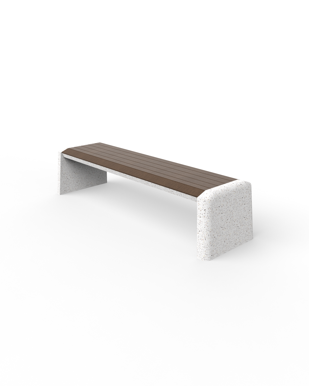 Скамейка из композитного мраморного камня JOTA, c настилом ДПК, модель KELBET BIR, фото 1