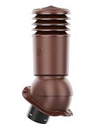 Вентиляционный выход HiVent PG Ø125 мм Венеция + Коричневый RAL 8017  утеплённый