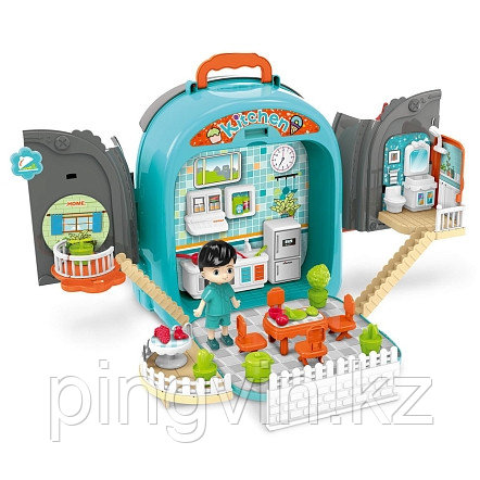 PITUSO Игровой набор Кухня 2 в1 (чемоданчик) 35,4*50,6*30 см, фото 1