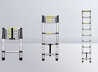 Лестница телескопическая 15 ступеней, 4.4м, FitGood STR-1044