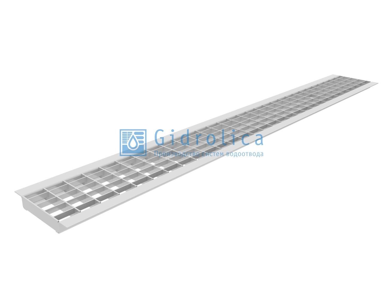 Решетка водоприемная Gidrolica Standart РВ -10.13,6.100 - ячеистая стальная оцинкованная, кл. В125, фото 1