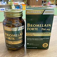 Nutraxin Bromelain Forte - пробиотики, хром, зелёный чай, 60 таблеток