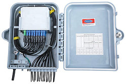 Оптический кросс А-Оптик AO-1306-16P, 16 портов SC, настенный, пластик