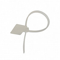 Хомут с площадкой под маркер nylon 100x2,5 мм 100 шт. белый REXANT