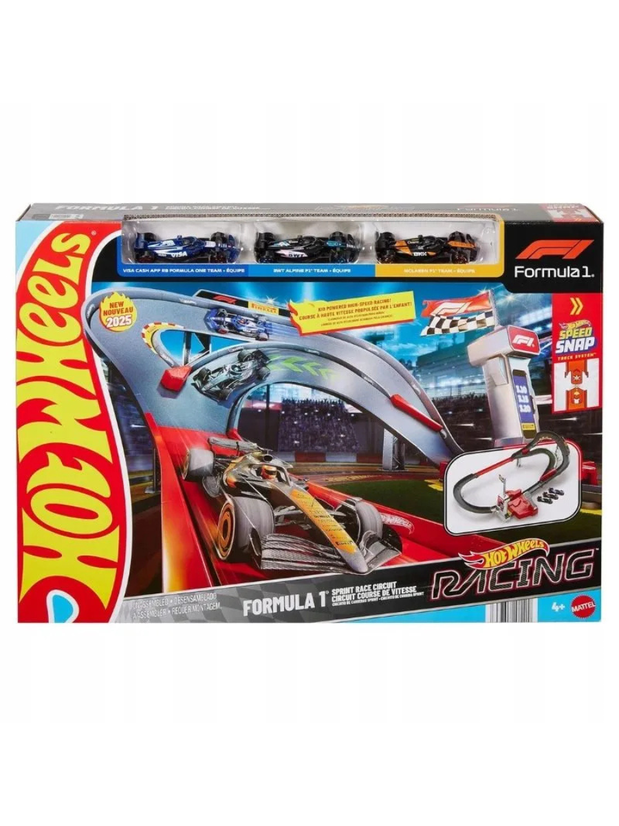 Hot Wheels Гоночная трасса Формулы-1 Спринт + 3 машины, фото 1