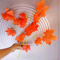 Искусственная ветка клена красная длина 67см