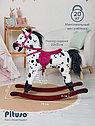 PITUSO Качалка-Лошадка ,муз., Белый с черными пятнами, 74*30*64см, фото 4