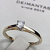 Золотое кольцо с бриллиантом ж/з 0,112Ct VS2/I VG-Cut, 1,51 гр, 16 размер, фото 3