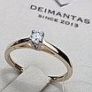 Золотое кольцо с бриллиантом ж/з 0,112Ct VS2/I VG-Cut, 1,51 гр, 16 размер, фото 4
