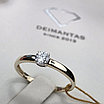 Золотое кольцо с бриллиантом ж/з, 0,178Ct VS2/I VG-Cut, 1,24 гр, 16 размер, фото 3